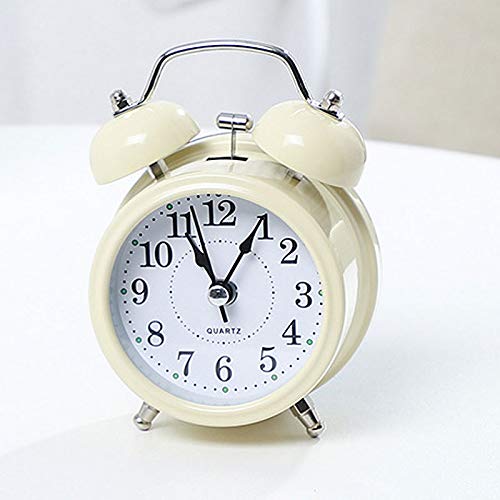 Twin Bell Cream Clock Small