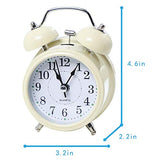 Twin Bell Cream Clock Small