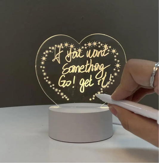 Acrylic Message Board Heart