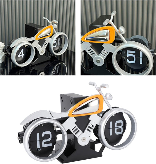 Motorcycle Table Clock RETRO FLIP