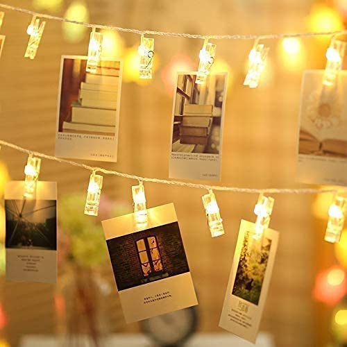 Clip LED String Lights for Photo Hanging