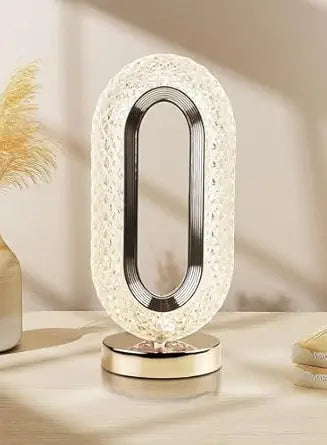 LED Oval Shaped Crystal Table Decorative Night Lamp