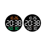 Round Digital Wall Clock