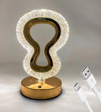 LED Guitar Shape Crystal Table Lamp