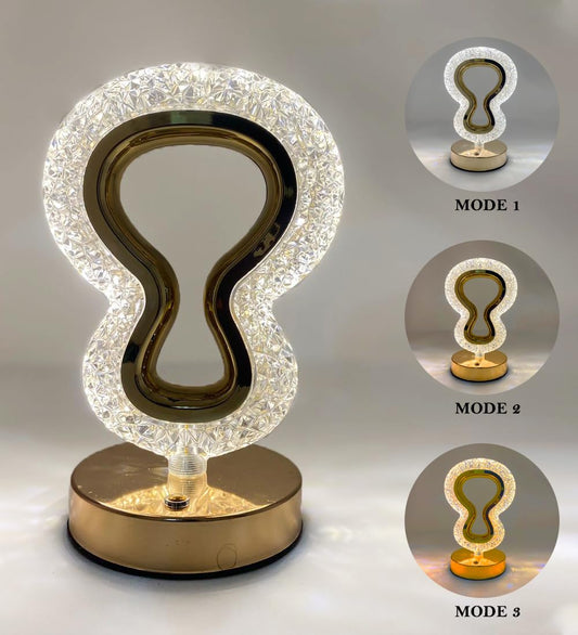 LED Guitar Shape Crystal Table Lamp