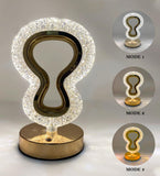 LED Guitar Shape Crystal Table Lamp