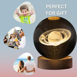 3D Crystal Ball Night Lamp(SATURN)