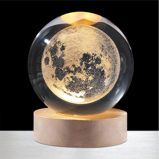 3D Crystal Ball Night Lamp(MOON)