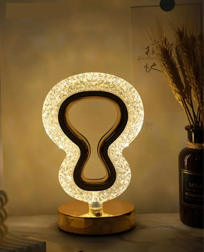 LED Guitar Shape Crystal Table Lamp